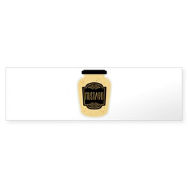 CafePress Mustard Jar Bumper Sticker 10"x3" Rectangle Bumper Sticker Car Decal (10 Pack)