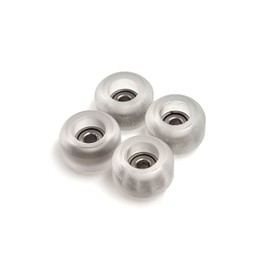 SPITBOARDS Fingerboard bearing wheels, CNC polyurethane, set of 4 wheels, finger skate wheels, wheels (transparent)