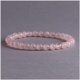 Cherry Tree Collection - Small, Medium, Large Sizes - Gemstone Beaded Bracelets For Women and Men - 6mm Round Beads (Madagascar Rose Quartz - Small)