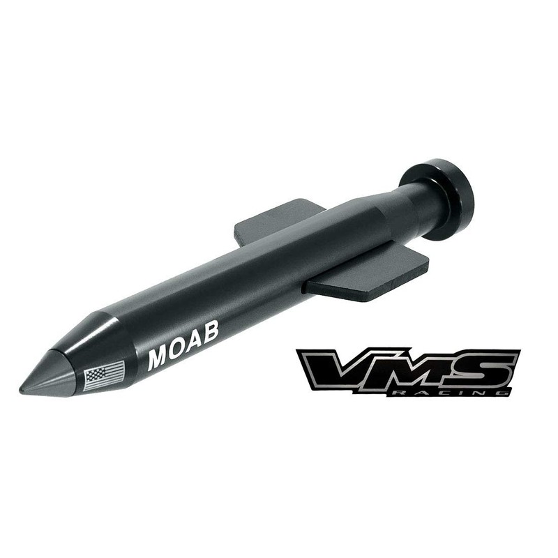 VMS RACING Gunmetal Moab Antenna in Heavy Gauge CNC Machined