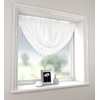 Plain White Swag Millie Pelmet Swag Beaded Heart Bead Valance
