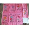 Kitchen 7 Days of week FLOWER HAND TOWELS Kitchen PINK