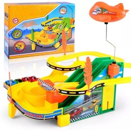 Unbranded Mini Autodrome Kids Children Play Toy Racing Car Track With 4 Racing Cars