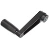 HALDER 24330.0424 Hand cranks/zinc die-cast, Black/Textured Matte, l=80 mm/s=10 mm