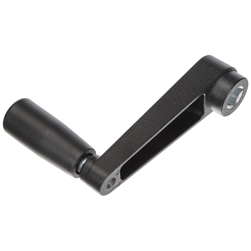 HALDER 24330.0424 Hand cranks/zinc die-cast, Black/Textured Matte, l=80 mm/s=10 mm