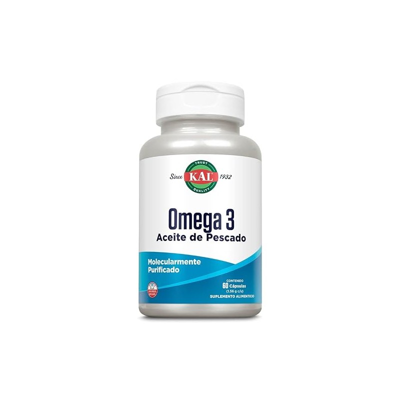 KAL Omega 3 (60 Cápsulas de gel) de aceite de