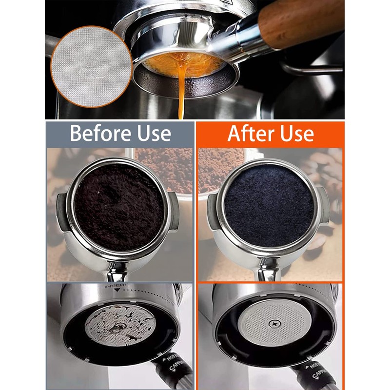 2 PCS 58.5mm Puck Screen Coffee Filter Keep Shower Screen