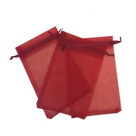 300 Pcs Burgundy 5x7 Sheer Drawstring Organza Bags Jewelry Pouches Wedding Party Favor Gift Bags Gift Bags Candy Bags [Kyezi Design and Craft]