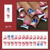 24 Pcs 4 th of July Press on Nails Medium