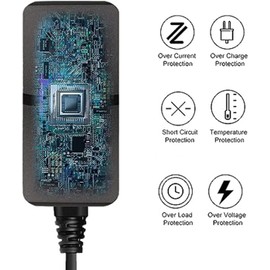 PowerHOOD 24V AC/DC Adapter Compatible with Govee H612A 16.4ft H612B H612BAD1 24.6ft RGBIC+W Strip Lights/Neon Rope Light 2 H61C2 H61D2 6.56ft RGBIC Desks Lights 24 Volts Power Cord Charger Cable