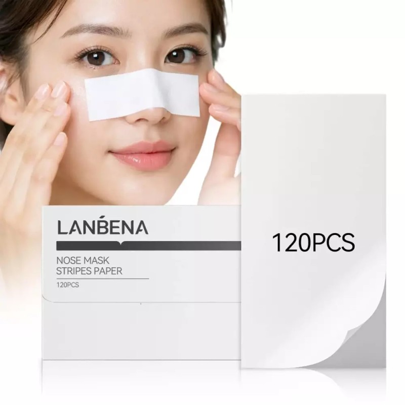 LANBENA 120개 코 마스크 스트립 종이 블랙헤드 리무버 필 오프