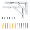 Folding Shelf Brackets 24 inch,Folding Brackets Heavy Duty Max.Load 410lb,DIY
