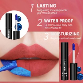 Tinte Labial Despegable, Lápiz Labial Líquido Mate, Brillo Labial Nude, Tinte Labial Resistente Al Agua De Larga Duración, Taza Antiadherente, Lápiz Labial Despegable, Maquillaje De Labios Para Mujeres Y Niñas (4#, Lip)