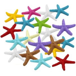 Anekoul 30 Pcs Resin Starfish Decor, Colorful Resin Starfish Mini Colorful Starfish Artificial Starfish Decoration for Wedding Party, Home and Crafts Project