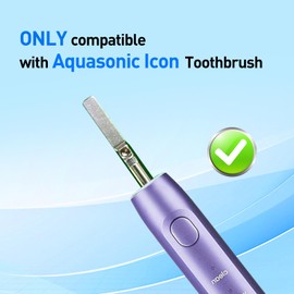 Replacement Brush Heads Compatible with AquaSonic icon Electric Toothbrush, 10 Pack, Blush