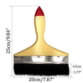8" Paint Brush - Natural Black Bristle/Wood Handle;for Professional & Amateur Paint Job,Oil Stain, Wax, Varnish Glue and etc. (8 Inch)