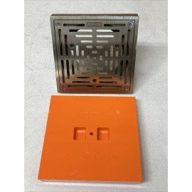 MIFAB TSS6-1 Drain Cover Grate 6" x 6" Square Stainless Steel Heelproof Strainer