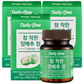 UnKnown Daily One Very Good Cabbage Tablets, 60 Tablets, 3 Pieces 60 Tablets × 3 Pieces / 데일리원 참 착한 양배추 정, 60정, 3개 60정 × 3개