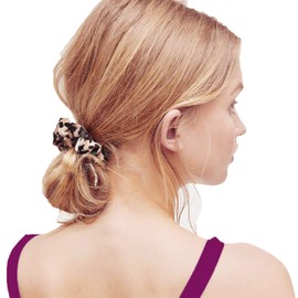 4pcs Cheetah Scrunchie Hair Ties Ropes Elastic Lagre animal print velvet Leopard Scrunchies for Women Girls Pony Tails and Buns