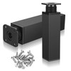 4 Pcs Aluminum Alloy Adjustable Cabinet Legs, Height 0-20mm, Black