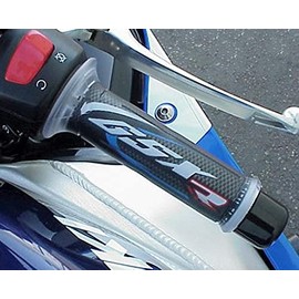 i5 Blue/Carbon Gel Logo Hand Grips for Suzuki GSX250 GSX250R GSXR600 GSXR750 GSXR1000 GSX 250 250R GSXR 600 750 1000