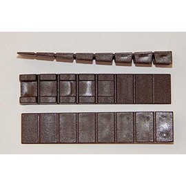Furniture Wedges/Wheel Chocks, Plastic with 7 Breaking Points (Pack of 50 Brown