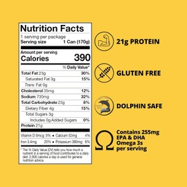 Kitchen & Love Wild Caught Tuna with Quinoa & Chickpeas in Olive Oil, 6 oz (Pack of 8)