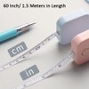2 PCS Soft Tape Measure Retractable Push Button Measuring Tape