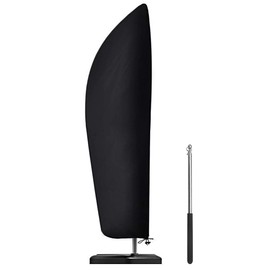 Senders parasol protective cover with pole, parasol protective cover, 2 m to 4 m large parasol cover, 210D Oxford fabric, waterproof, dustproof, UV resistant