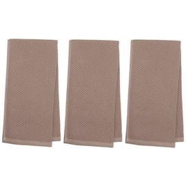 Mia'sDream Cotton Dish Towels for Kitchen, Kitchen Towels, Hand Face Head Towel Waffle Weave, Soft and Absorbent Bath Guest Gym Towel Washcloths, 13inch x 28inch 3 Pack (Brown)