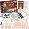 UHAPEER 88PCS Leather Crafting Kit: Leather Working Tools and Supplies