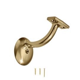 khtumeware 2 Pack Champagne Bronze Hand Rail Bracket Heavy Duty Hardware for Stairways, Home or Office Vintage Stair Support Handrail Brackets