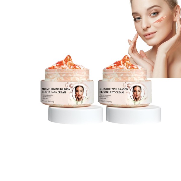Dyceittdia 2pcs Drachenblut-Gesichtscreme, Drachenblut-Creme, Feuchtigkeitscreme mit Drachenblut, Feuchthaltecreme, Reduziert Fältchen,