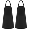 NLUS 2 Pack Kitchen Cooking Aprons, Adjustable Bib Soft Chef