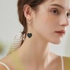 CWVHQ Asymmetric Heart Dangle Earrings Hollow Love Heart Drop Statement