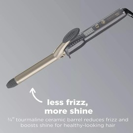INFINITIPRO BY CONAIR Tourmaline 3/4-Inch Ceramic Curling Iron, ¾-inch barrel produces tight curls – for use on short to medium hair