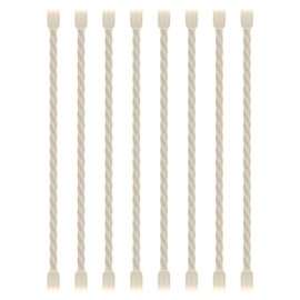 LOIUO 8PCS Silicone Cable Ties 6 Inch Reusable Twist Ties Steel-Core Cable Tie Straps Organizer All Purpose Bendable Cord Tie for Indoor Outdoor Bundling Holding Securing and Wrapping Cables (White)