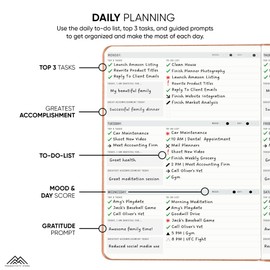 2024 Planner 8.5 x 11 Pro Max - Undated Planner 2024-2024 Calendar 12 Month Planner & Daily Planner 2024-2025 - Brown - A4 - Productivity Store
