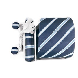 Ties for Men Set with Pocket Square Cufflink and Tie Clip, Necktie Handkerchief in Gift Box for Wedding and Business (with Gift Box) (Tie 02)