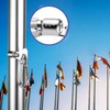 6PCS Flag Pole Clips, Flagpole Mounting Rings,Stainless Steel Flapole Mounting