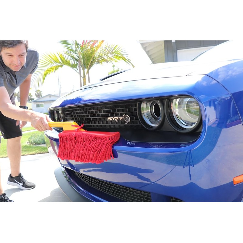 California Car Duster 62442 Standard Car Duster with Wooden Handle,Red