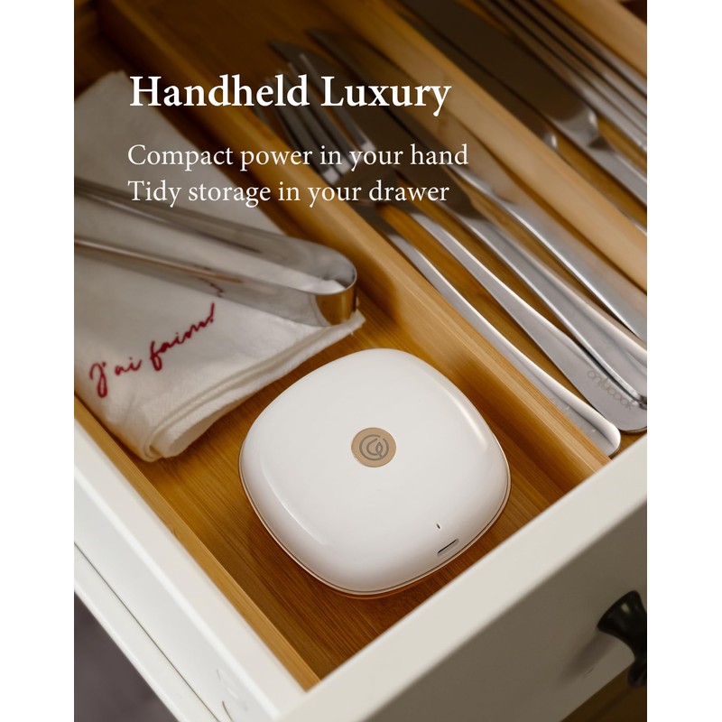 ChefGlory SealPro Compact Food Vacuum Sealer, 30 Bags Included (White)