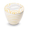Gmundner Keramik Manufaktur 0101DZGO09 Gelbgeflammt Gourmet Sugar Bowl Diameter 9