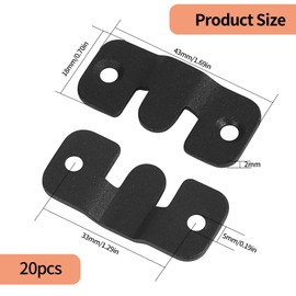 10 Pairs/20 Pieces Picture Frame Hangers, Flush-Mounted Concealed Bracket, Interlocking Picture Hanger for Pictures Heavy Duty, Frame Frame with Connecting Hooks for Iron Furniture