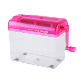 A6 Portable Mini Shredder Manual Paper Documents Cutting Tool Office Home Desktop Stationery(Pink)