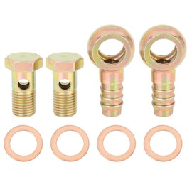 X AUTOHAUX 2 Sets Brake Hollow Screw Metal Hollow Screw Bolt Accessories for Automobile 14 mm Diameter