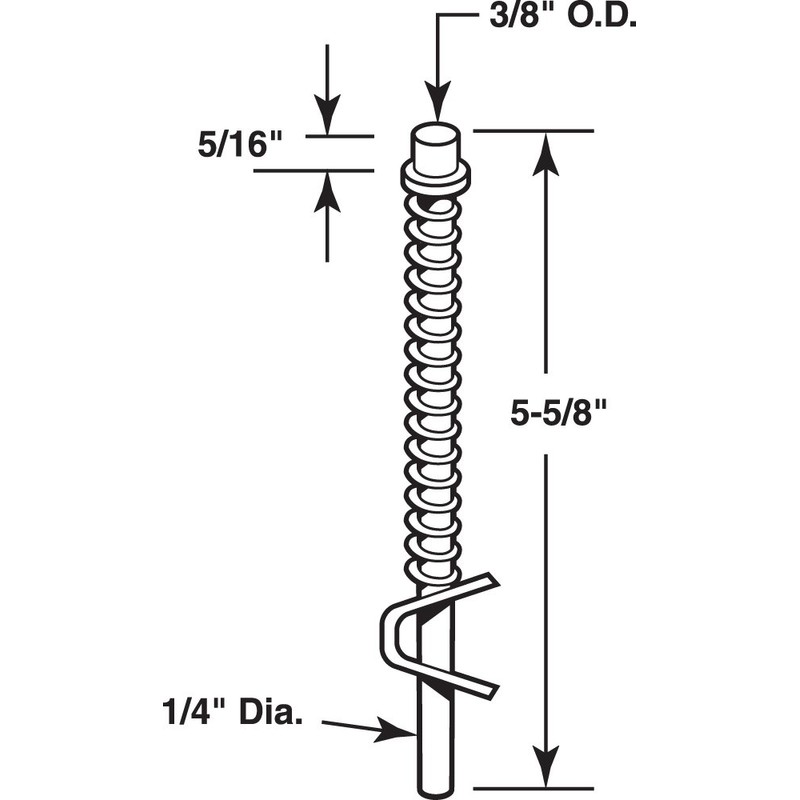 Prime-Line N 6730 Bi-Fold Door Bottom Pivot Pin Assembly with