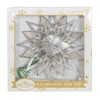 10-Light 8-Point Silver Glitter Capiz Star Tree Topper