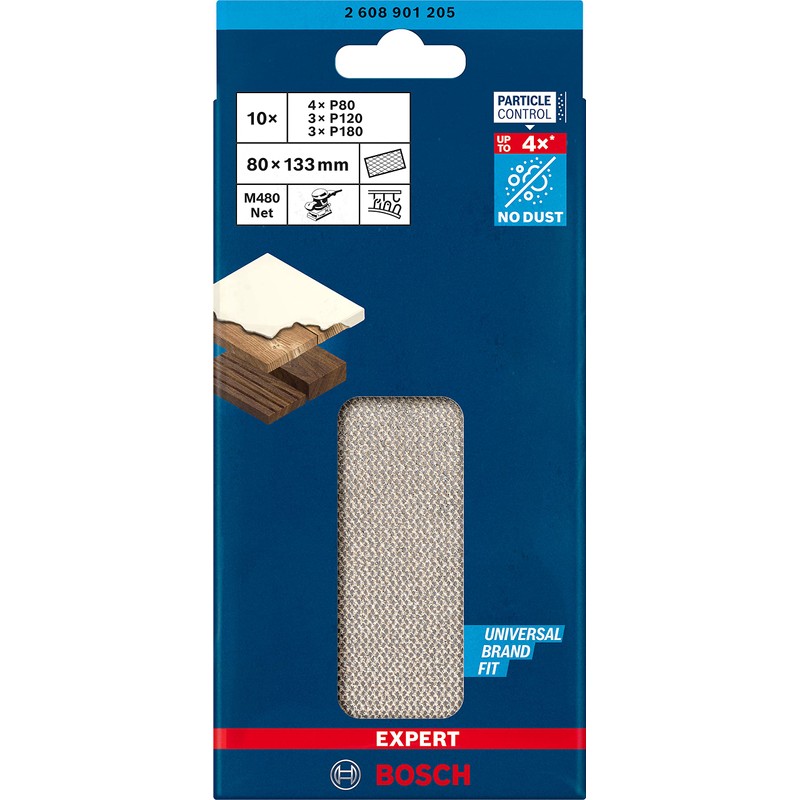 Bosch Professional 10 pc. Expert M480 Sanding Net Set (for