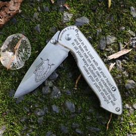 MRSLYFQH Scripture Grace Gifts Jesus Christ Religious Utility Tool for Men,Bible Verse Catholic Confirmation & Baptism Holy Salvation Faith Gift